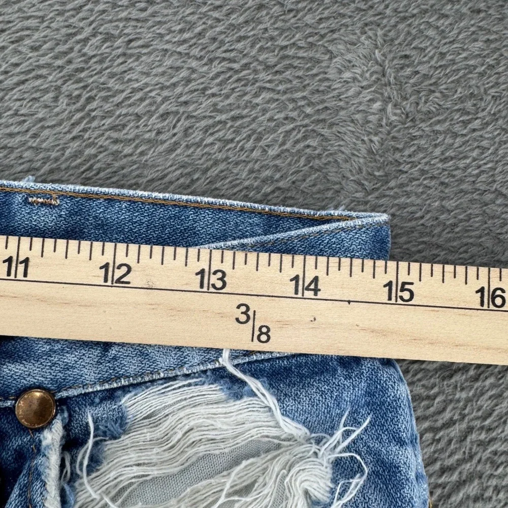 Wrangler 13MWZ Cowboy Cut Jeans Men 31x36 Blue Fair Distressed Made in USA Denim